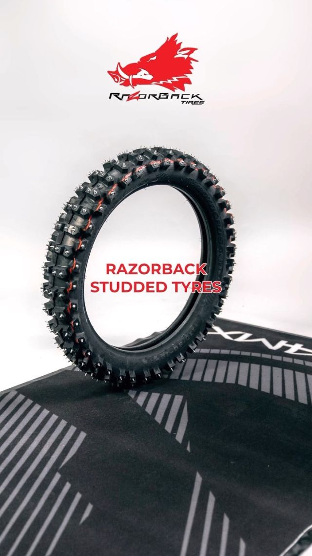 Razorback Studded Tyres are made to last and exceptional control in extreme winter conditions❄️

🔑 features 
- Winter performance
- Ultimate snow & ice confidence
- Excellent winter traction

Get yours at 24MX 

#24MX
#razorbacktyres