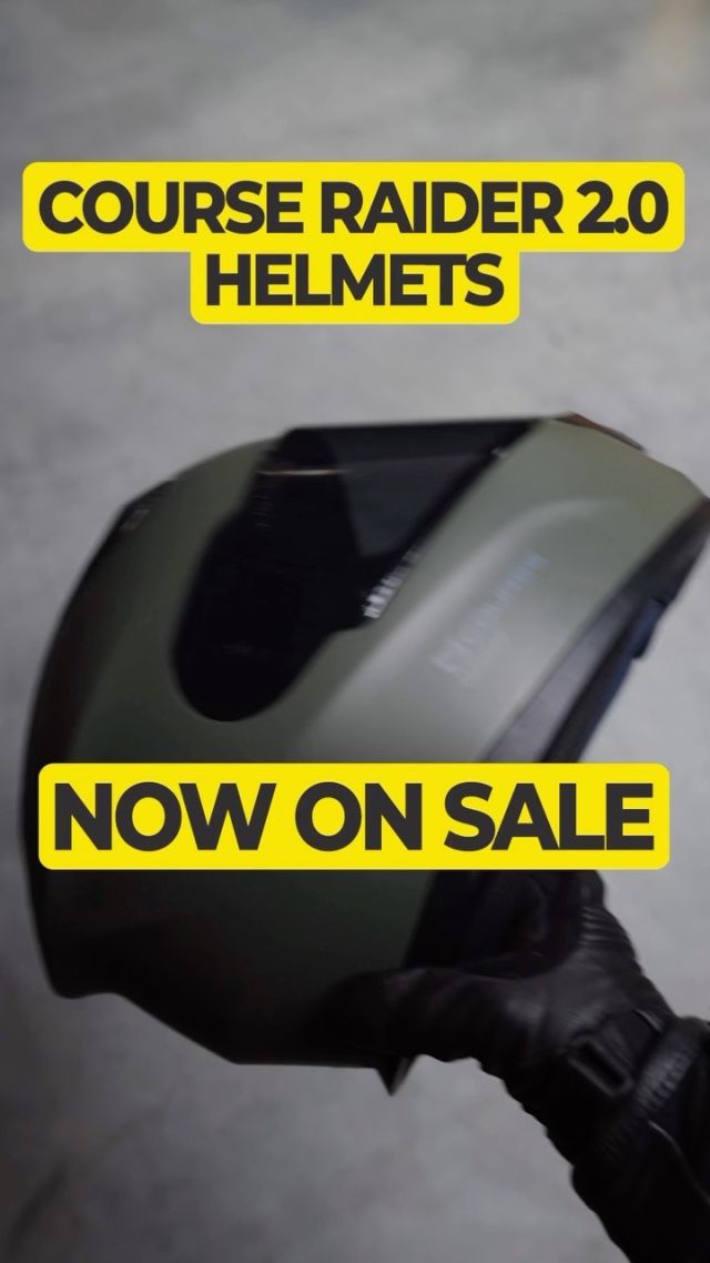 Do you need a new helmet at an affordable price that has all the features in one?  Then the Raider 2.0 is the helmet to choose. With 4 different colors, ratchet chin strap, quick release visor, comfortable lining and we almost forgot to mention the integrated sun visor. Get yours today and enjoy the Ride! 
#Coursegear 
#XLMOTO 
#helmet